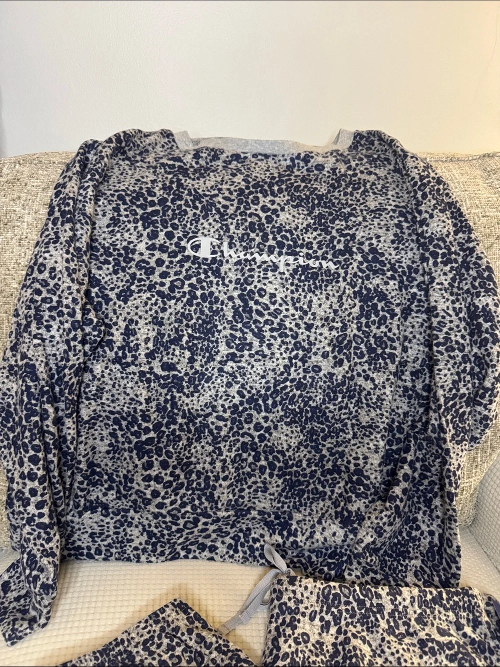 NWT Champion Navy and Gray Leopard XL Sleep set
